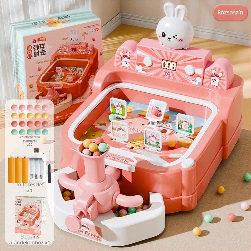 Gyerekeknek szóló golyó dobó játékgép — ABS anyag, űr téma, célpont pontozás, hang- és fényüzemmódok, 4–6 éveseknek