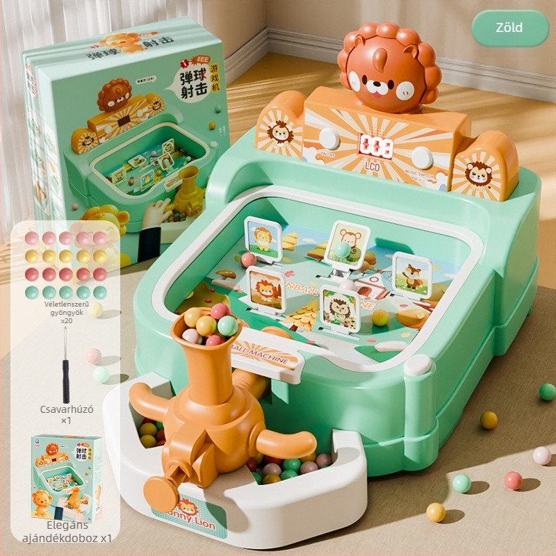 Gyerekeknek szóló golyó dobó játékgép — ABS anyag, űr téma, célpont pontozás, hang- és fényüzemmódok, 4–6 éveseknek