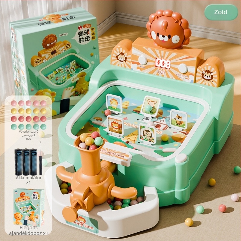 Gyerekeknek szóló golyó dobó játékgép — ABS anyag, űr téma, célpont pontozás, hang- és fényüzemmódok, 4–6 éveseknek