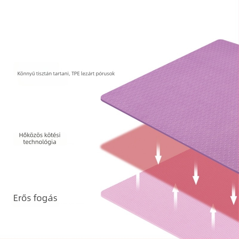 TPE jóga matrac, csúszásmentes, vastagított, testre szabható, 800 g, 4–10 mm, jóga, fitnesz és tánc, ászana útmutató
