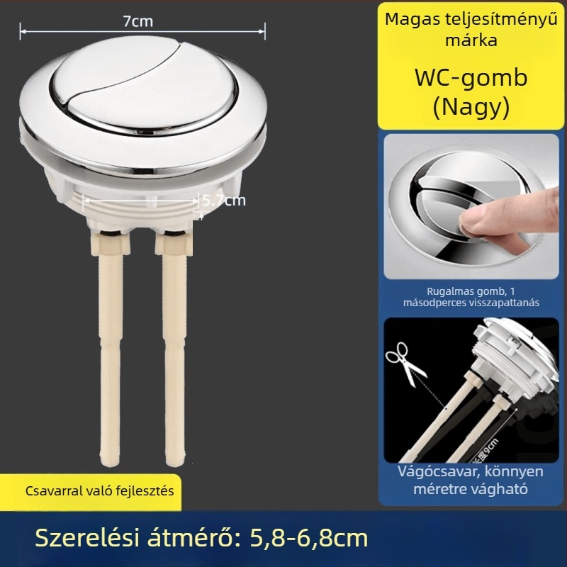 WC tartály kiegészítők — vízbetöltő szelep, lefolyó szelep, úszó szelep, 3 részes készlet; Márka Junmai; Anyag: Formaldehid; Stílus: modern egyszerűség; Használat: dupla nyomás