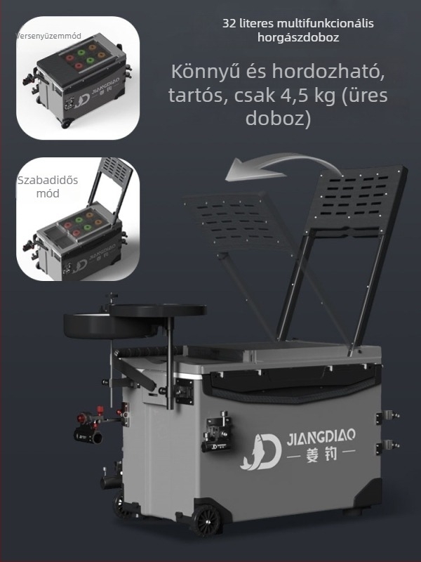 Horgász doboz Ginger Fishing - PP anyag, kapacitás 25-32