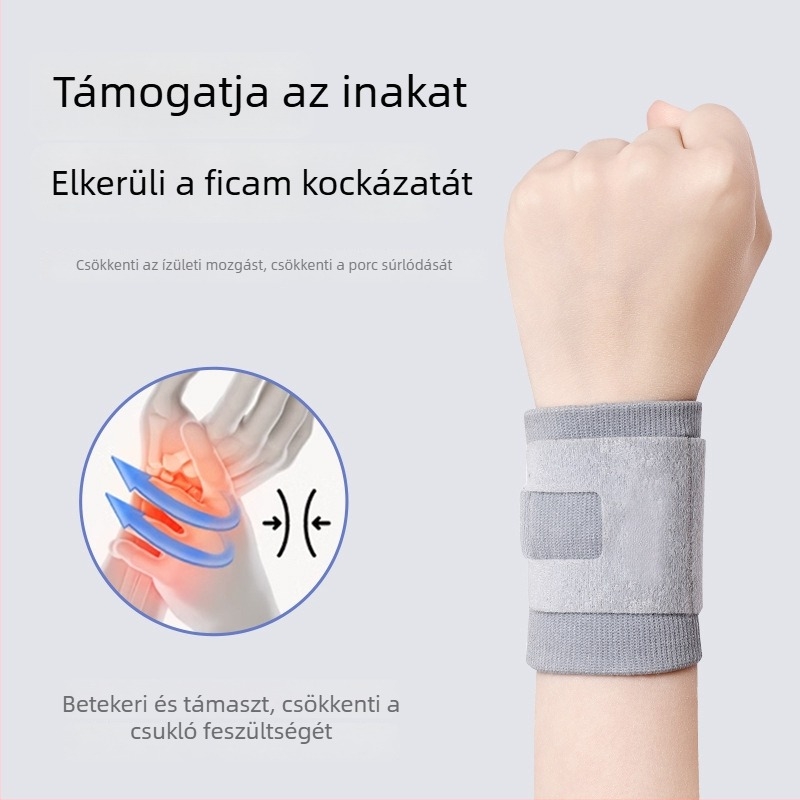 Tenisz- és tollaslabda csuklóvédő, védelem rándulás és túlterhelés ellen, nőknek és férfiaknak, sportos csuklórögzítő