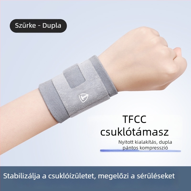 Tenisz- és tollaslabda csuklóvédő, védelem rándulás és túlterhelés ellen, nőknek és férfiaknak, sportos csuklórögzítő