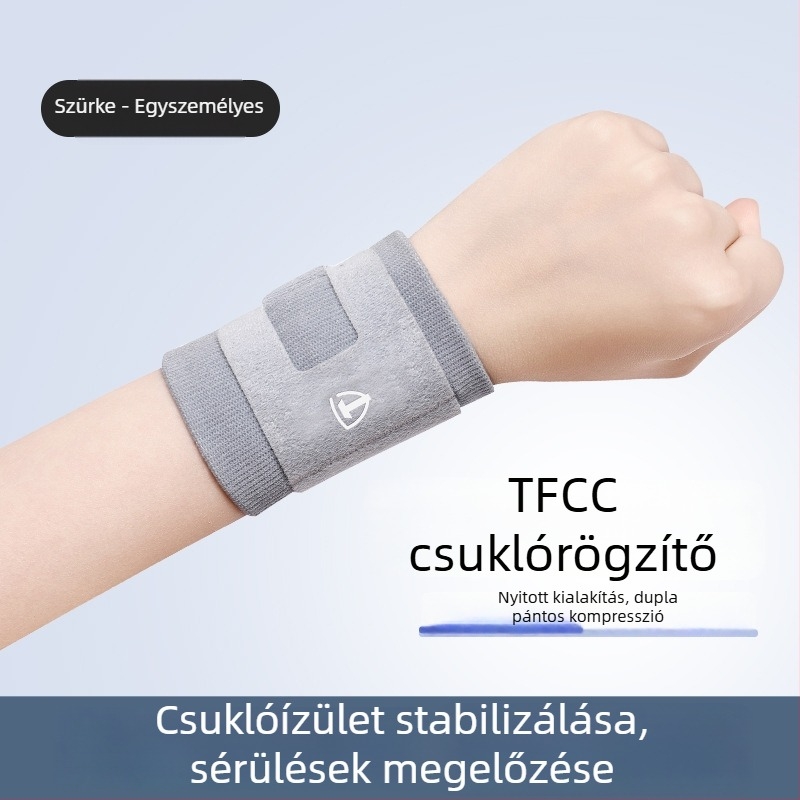 Tenisz- és tollaslabda csuklóvédő, védelem rándulás és túlterhelés ellen, nőknek és férfiaknak, sportos csuklórögzítő
