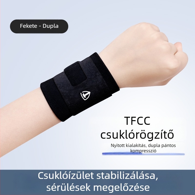Tenisz- és tollaslabda csuklóvédő, védelem rándulás és túlterhelés ellen, nőknek és férfiaknak, sportos csuklórögzítő