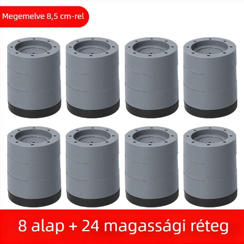 Asztal lábainak magasság növelő alátétek | Anyag: polietilén | Modell: sarokasztal-emelő pad | Stílus: modern minimál