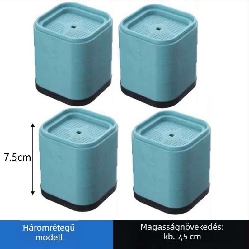 Asztal lábainak magasság növelő alátétek | Anyag: polietilén | Modell: sarokasztal-emelő pad | Stílus: modern minimál