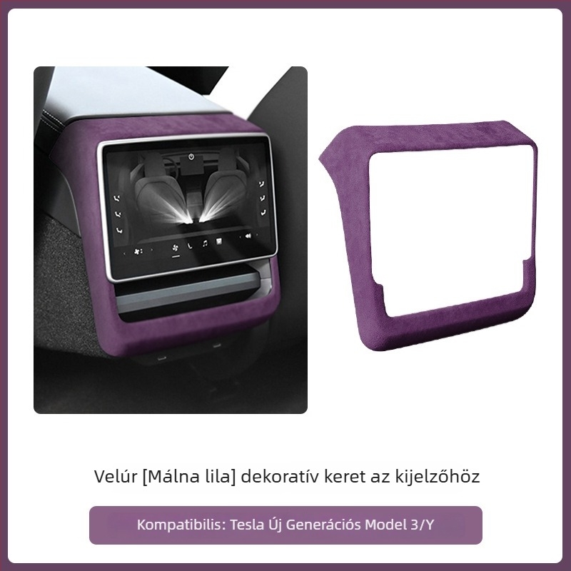 Tesla Model 3/Y ajtó belső kezelőpaneljéhez velúr bőr belső kiegészítő – FMP, pattintásos telepítés, műbőr