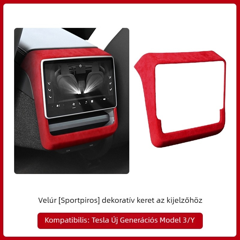 Tesla Model 3/Y ajtó belső kezelőpaneljéhez velúr bőr belső kiegészítő – FMP, pattintásos telepítés, műbőr