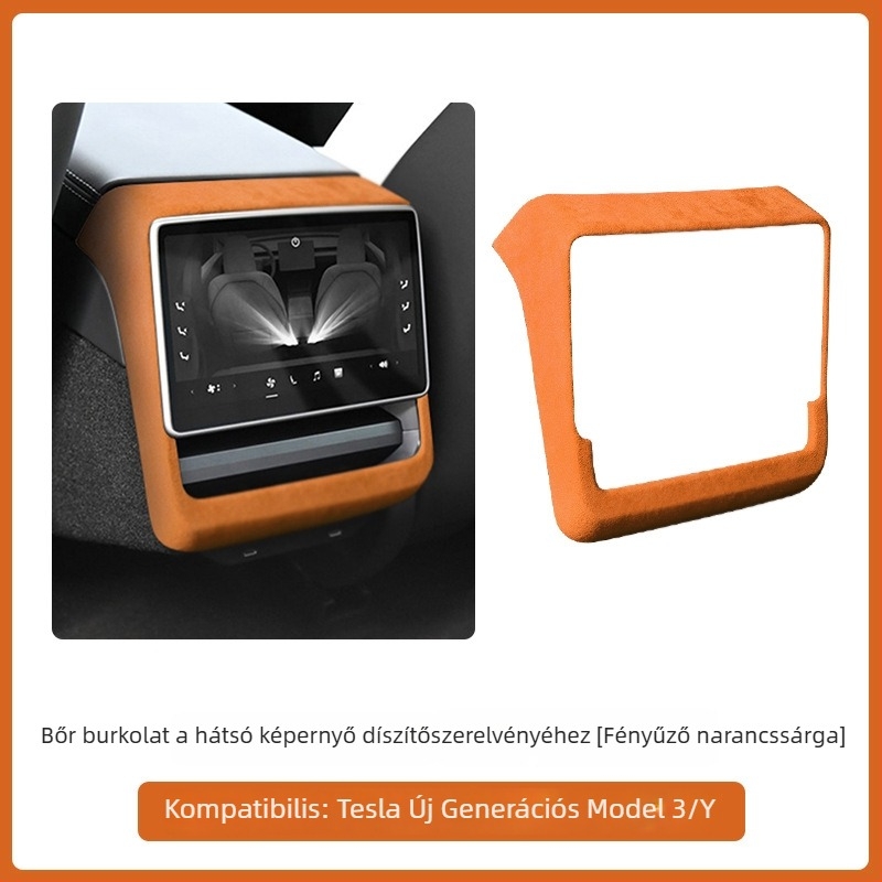Tesla Model 3/Y ajtó belső kezelőpaneljéhez velúr bőr belső kiegészítő – FMP, pattintásos telepítés, műbőr