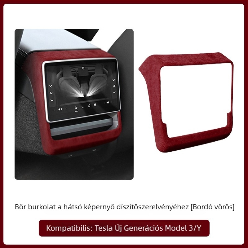 Tesla Model 3/Y ajtó belső kezelőpaneljéhez velúr bőr belső kiegészítő – FMP, pattintásos telepítés, műbőr