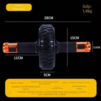 Szakmai kategóriájú hasizom görgő, modell 985, nem összecsukható, családi használatra