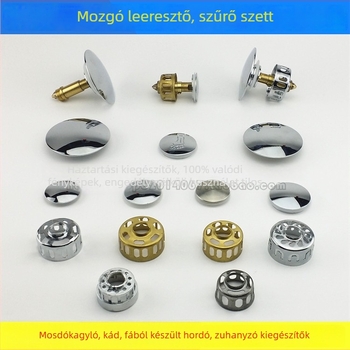 KBQ1 pop-up lefolyó mosdóhoz fedéllel és szűrőháló kosárral