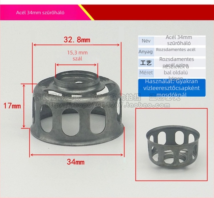 KBQ1 pop-up lefolyó mosdóhoz fedéllel és szűrőháló kosárral