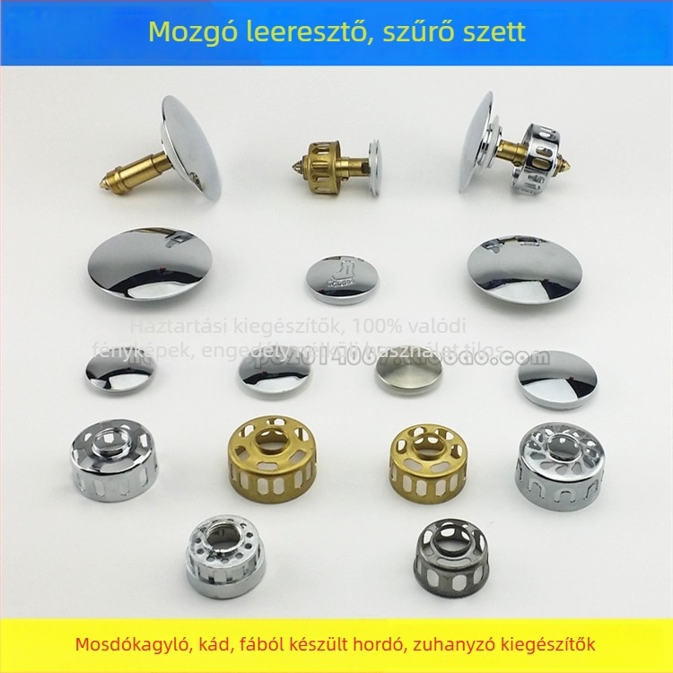 KBQ1 pop-up lefolyó mosdóhoz fedéllel és szűrőháló kosárral