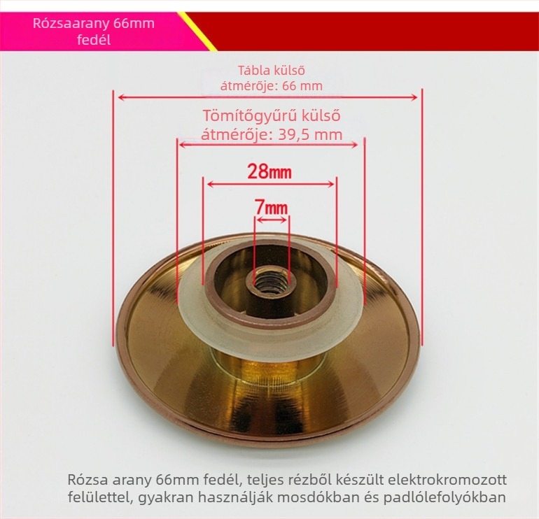 KBQ1 pop-up lefolyó mosdóhoz fedéllel és szűrőháló kosárral