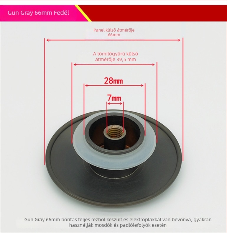 KBQ1 pop-up lefolyó mosdóhoz fedéllel és szűrőháló kosárral