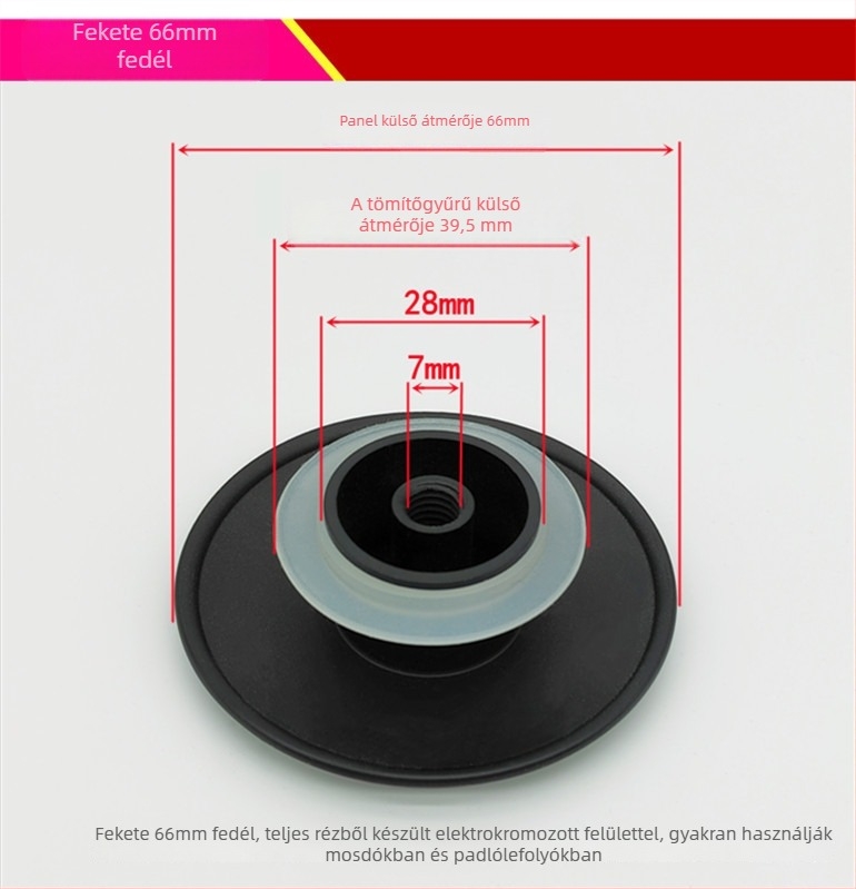 KBQ1 pop-up lefolyó mosdóhoz fedéllel és szűrőháló kosárral