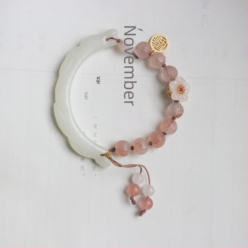 Geometriai mintájú uniszex karkötő, kézzel készített, kevert anyagokból, új kínai retro stílus