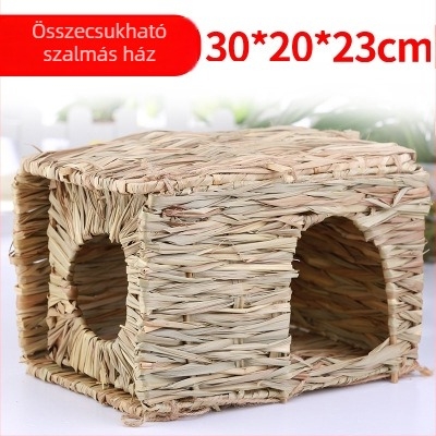 Szalmából készült kisállat-nest és kuckó — Anyag: szalma; Eredet: Guangdong; Importálás nélkül; Licencelt magáncímke; Termékkategória: Ülés párna, Ketrec, Házikó, Fészek