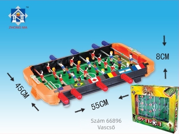 Két személyes mini asztali foci, műanyagból, 4-6 éveseknek