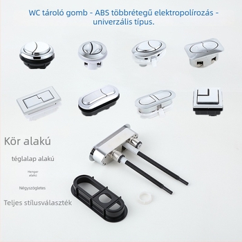 Kerámia WC-öblítő gomb, univerzális dupla gomb, egygombos működés, retró stílus, CE-tanúsítvány