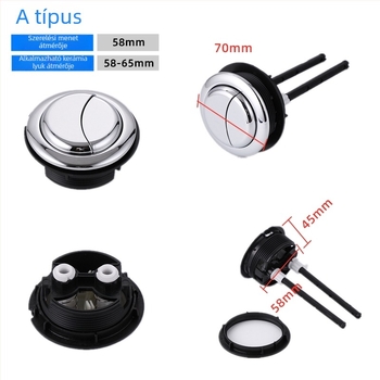 Kerámia WC-öblítő gomb, univerzális dupla gomb, egygombos működés, retró stílus, CE-tanúsítvány