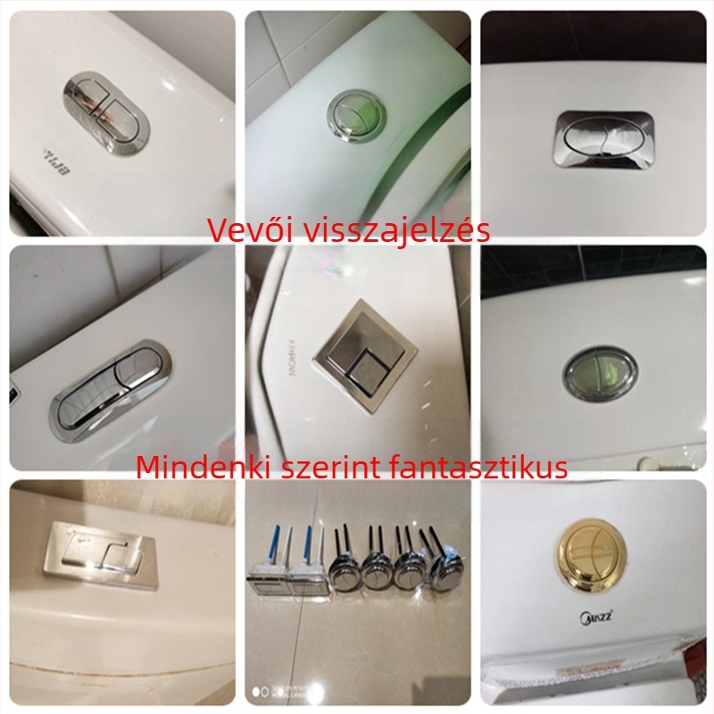 Kerámia WC-öblítő gomb, univerzális dupla gomb, egygombos működés, retró stílus, CE-tanúsítvány