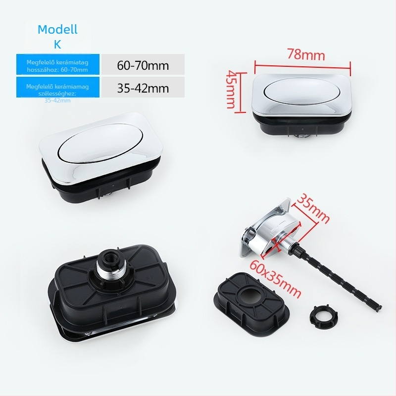 Kerámia WC-öblítő gomb, univerzális dupla gomb, egygombos működés, retró stílus, CE-tanúsítvány