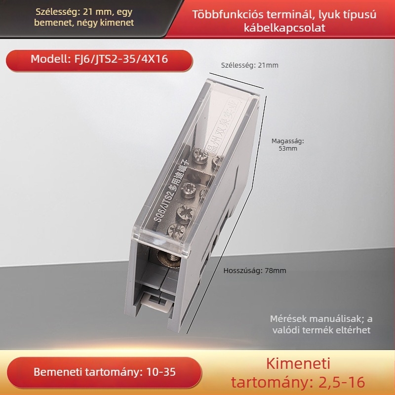 Sq6/Jts2 sorozat csatlakozó doboz, egy bemenet, több kimenet, szigetelt ház