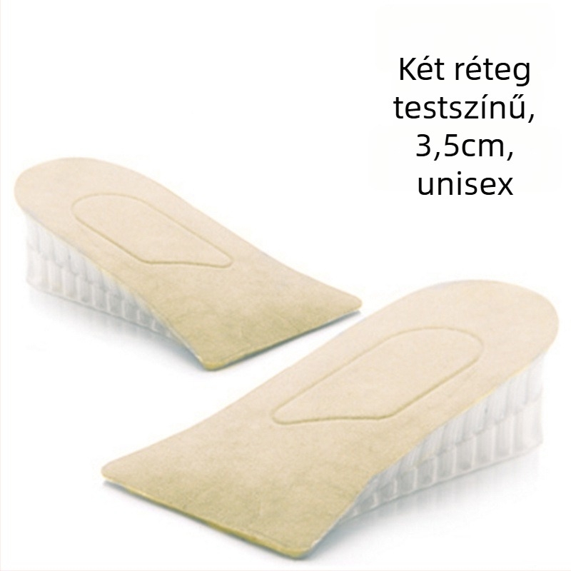 Szilikon magasságot növelő talpbetét, láthatatlan, méhsejt szerkezetű légáteresztő kialítás, modell zgdqk01, férfiak és nők számára, alkalmas bőrcipőkhöz, csizmához, hétköznapi és sportcipőkhöz