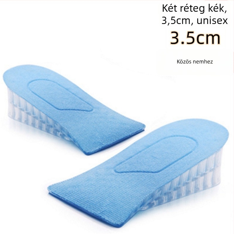 Szilikon magasságot növelő talpbetét, láthatatlan, méhsejt szerkezetű légáteresztő kialítás, modell zgdqk01, férfiak és nők számára, alkalmas bőrcipőkhöz, csizmához, hétköznapi és sportcipőkhöz