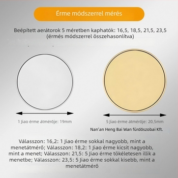 Csaptelep csapvége beépített aerátorral és rejtett szűrővel, leszerelési eszköz és kulcs, ABS anyag, modern minimál stílus, márka Beautiful Lion