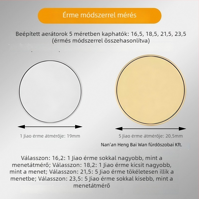 Csaptelep csapvége beépített aerátorral és rejtett szűrővel, leszerelési eszköz és kulcs, ABS anyag, modern minimál stílus, márka Beautiful Lion