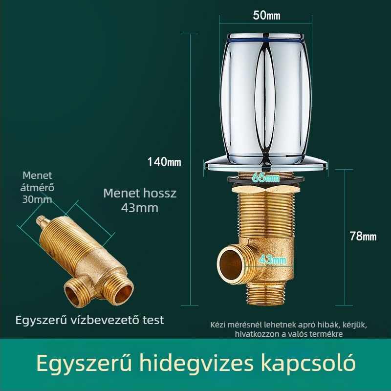Sárgaréz fürdőkádt háromrészes csaptelep készlet vízválasztóval, átalakító szeleppel és meleg/hideg víz kapcsolóval (könnyű luxus stílus)