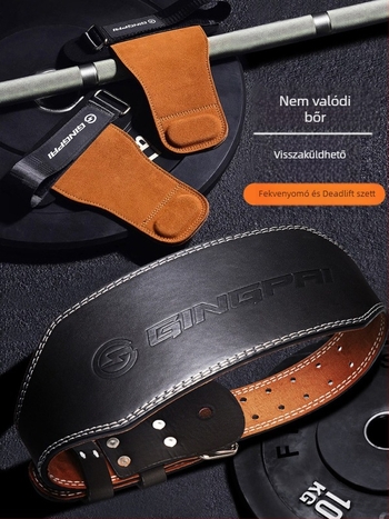 Bőr fitnesz deréköv guggoláshoz és nehéz felhúzásokhoz – derékvédelem