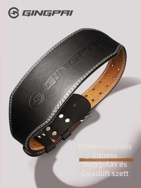 Bőr fitnesz deréköv guggoláshoz és nehéz felhúzásokhoz – derékvédelem