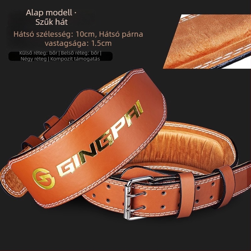 Bőr fitnesz deréköv guggoláshoz és nehéz felhúzásokhoz – derékvédelem