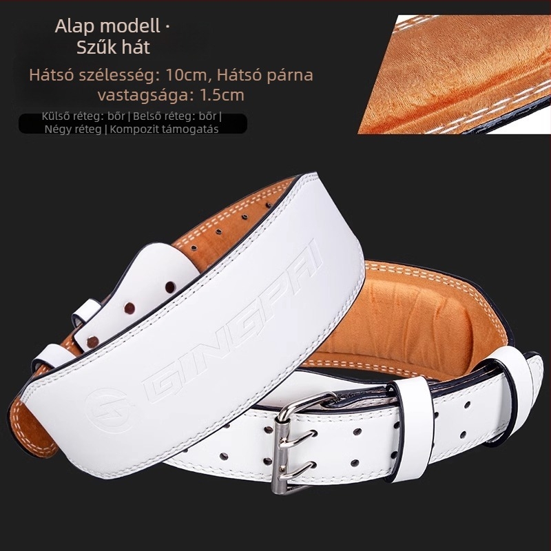 Bőr fitnesz deréköv guggoláshoz és nehéz felhúzásokhoz – derékvédelem