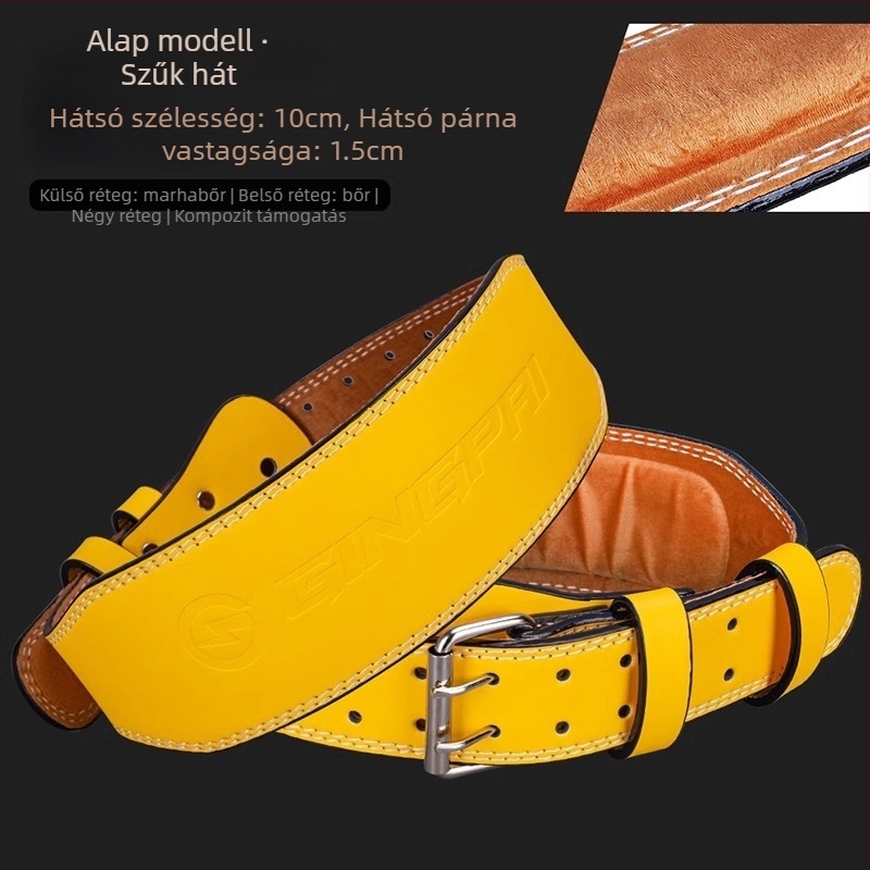 Bőr fitnesz deréköv guggoláshoz és nehéz felhúzásokhoz – derékvédelem