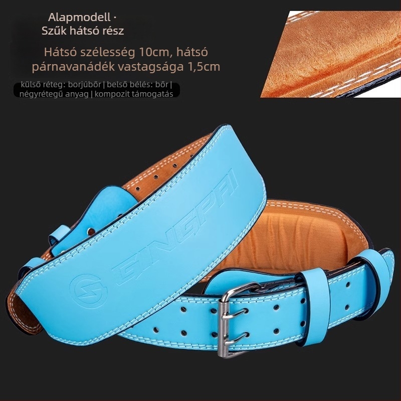 Bőr fitnesz deréköv guggoláshoz és nehéz felhúzásokhoz – derékvédelem