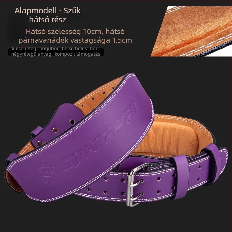 Bőr fitnesz deréköv guggoláshoz és nehéz felhúzásokhoz – derékvédelem