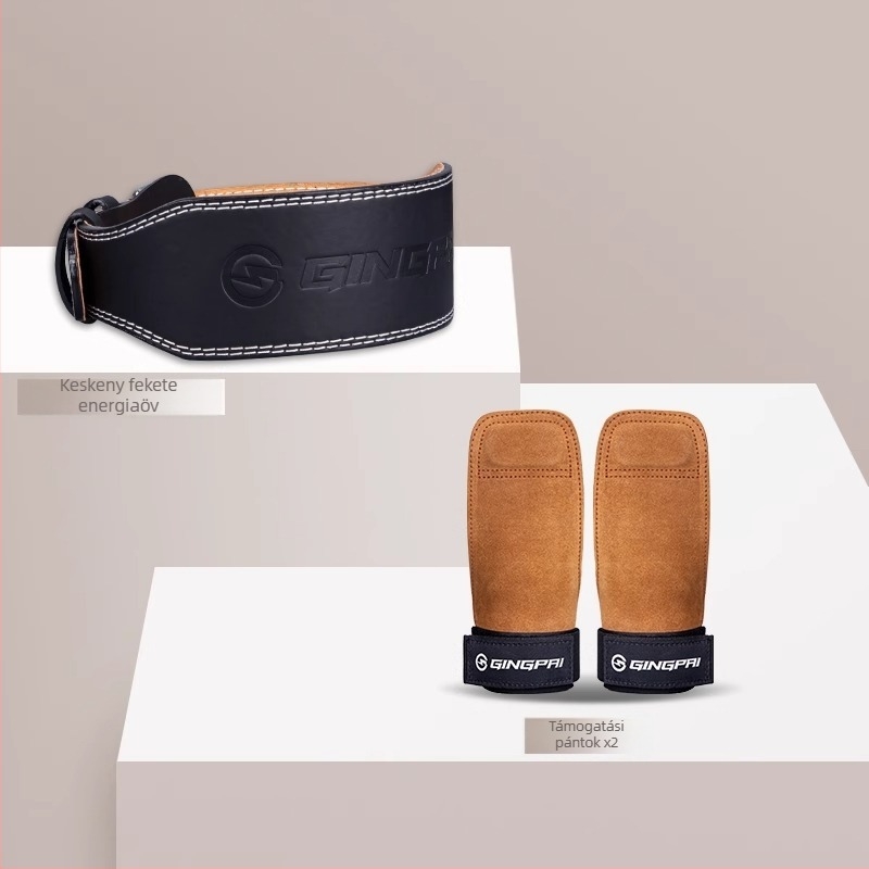 Bőr fitnesz deréköv guggoláshoz és nehéz felhúzásokhoz – derékvédelem