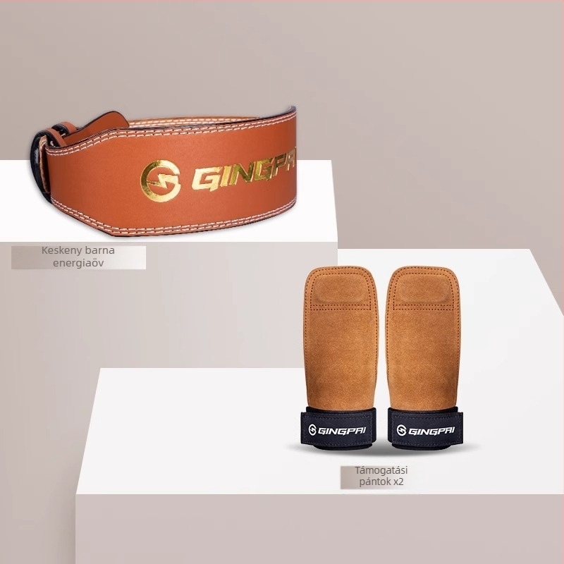 Bőr fitnesz deréköv guggoláshoz és nehéz felhúzásokhoz – derékvédelem