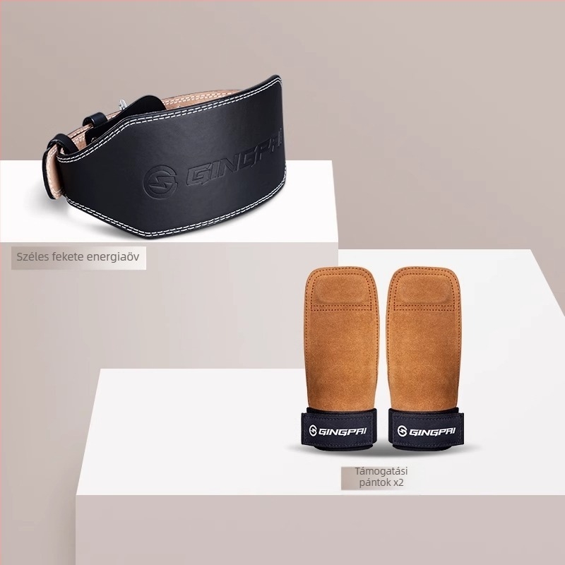 Bőr fitnesz deréköv guggoláshoz és nehéz felhúzásokhoz – derékvédelem