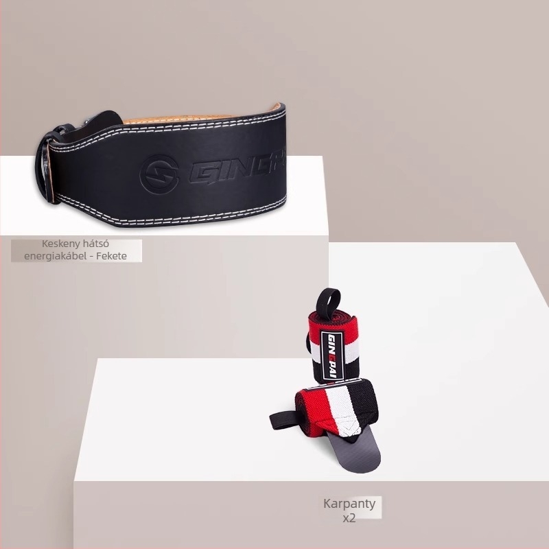 Bőr fitnesz deréköv guggoláshoz és nehéz felhúzásokhoz – derékvédelem