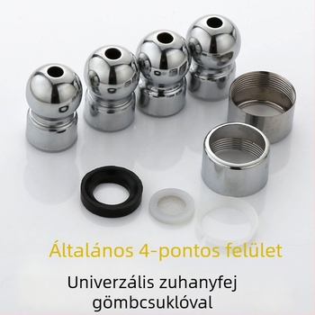 Fürdőszobai zuhanyoszlop felső csatlakozó, 4-pontos univerzális golyóscsap fej, forgó mozgó golyó