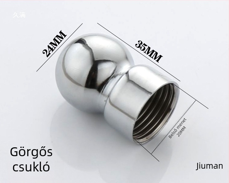 Fürdőszobai zuhanyoszlop felső csatlakozó, 4-pontos univerzális golyóscsap fej, forgó mozgó golyó