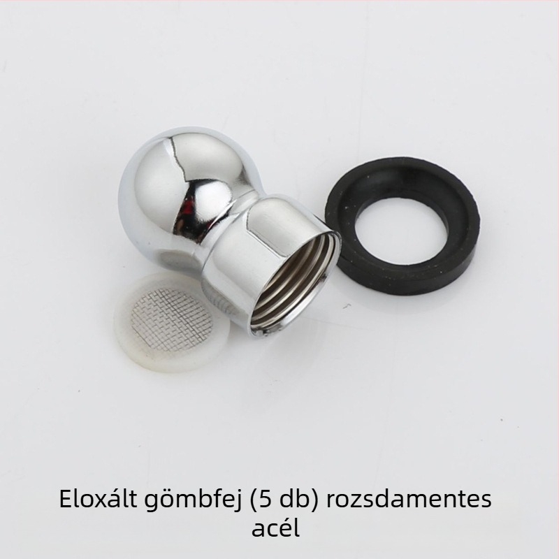 Fürdőszobai zuhanyoszlop felső csatlakozó, 4-pontos univerzális golyóscsap fej, forgó mozgó golyó